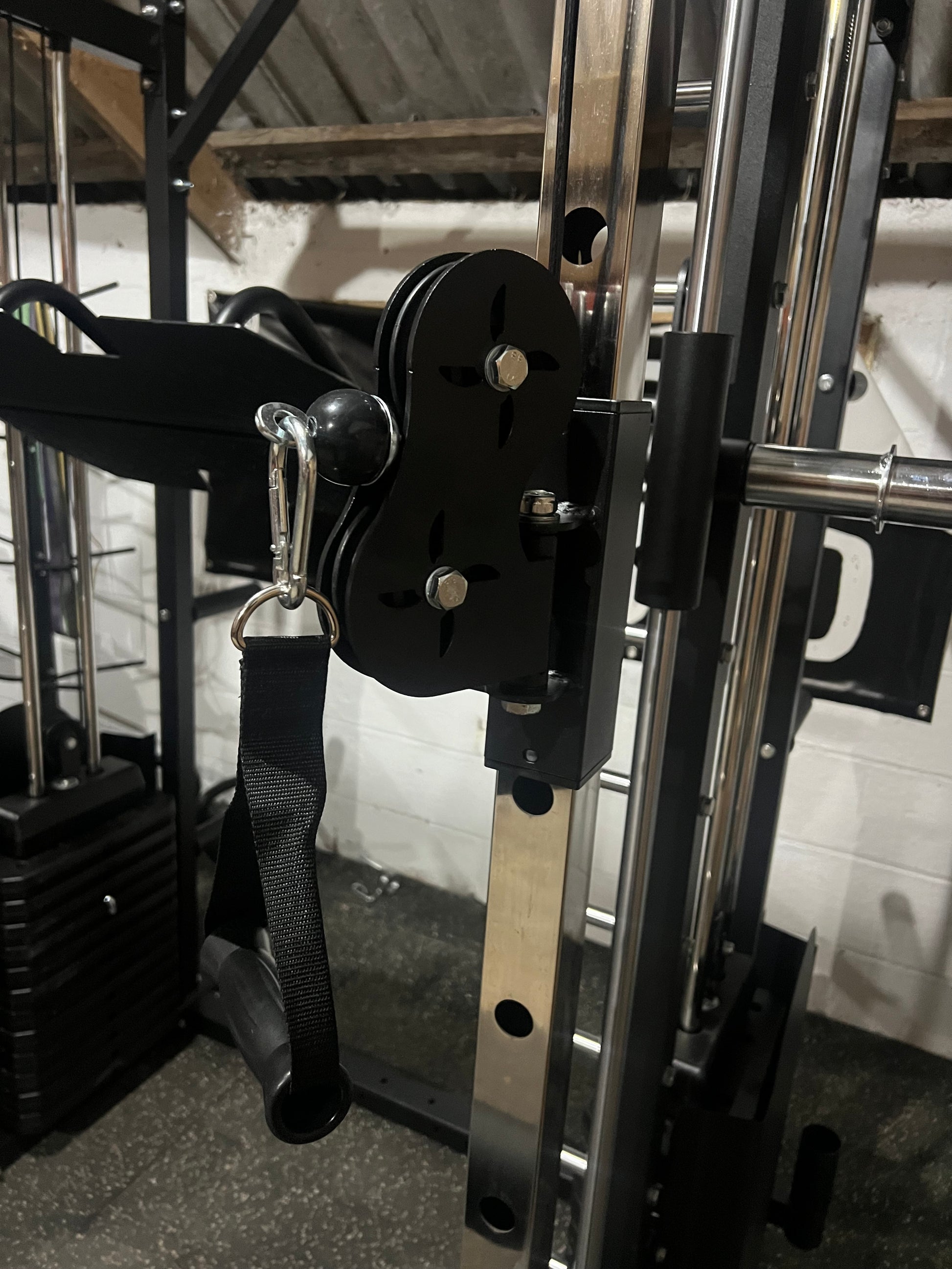 Rock Solid Fitness Equipment Weight Lifting Machines & Racks MULTIFUNCTIONAL POWER RACK WITH SMITH AND DUAL STACK CABLE MACHINE