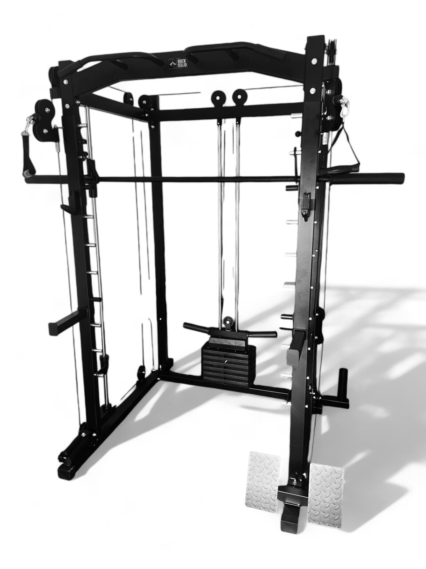 6 IN 1 POWER RACK WITH SMITH AND CABLE PULLEY MACHINE PACKAGE