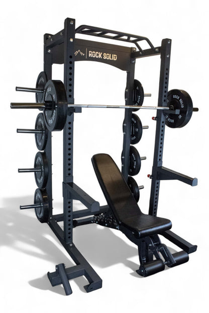 Rock Solid Weight Lifting Machines & Racks ROCK SOLID COMMERCIAL 'UNIT' HALF RACK