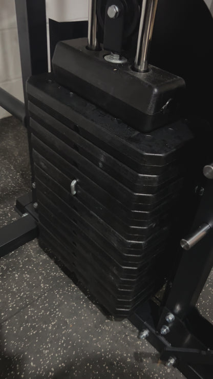 MULTIFUNCTIONAL POWER RACK WITH SMITH AND DUAL STACK CABLE MACHINE